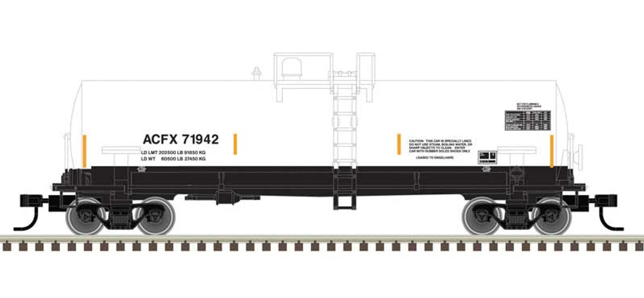 Atlas 50006149 - ACF 14,000-Gallon Kaolin Tank Car American Car & Foundry (ACFX) 71928 - N Scale 3 Atlas 50006149 - ACF 14,000-Gallon Kaolin Tank Car American Car & Foundry (ACFX) 71928 - N Scale