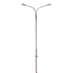 Atlas 70000152 - Double Arm Streetlight (Gray) {Cool White LED} 3-Pack - N Scale
