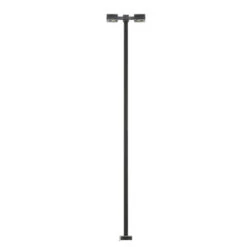 Atlas 70000215 - DOUBLE ARM SQUARE LIGHT, BLACK, 30FT, WARM LED [3-PACK] - HO Scale