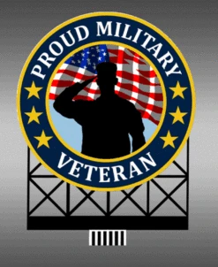 Miller Engineering 44-6302 - Lighted Veterans Billboard [Small] - Multi Scale