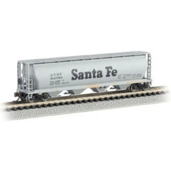 Bachmann 19152 - 4-Bay Clyindrical Grain Hopper Atchison, Topeka And Santa Fe (ATSF) 314783 - N Scale