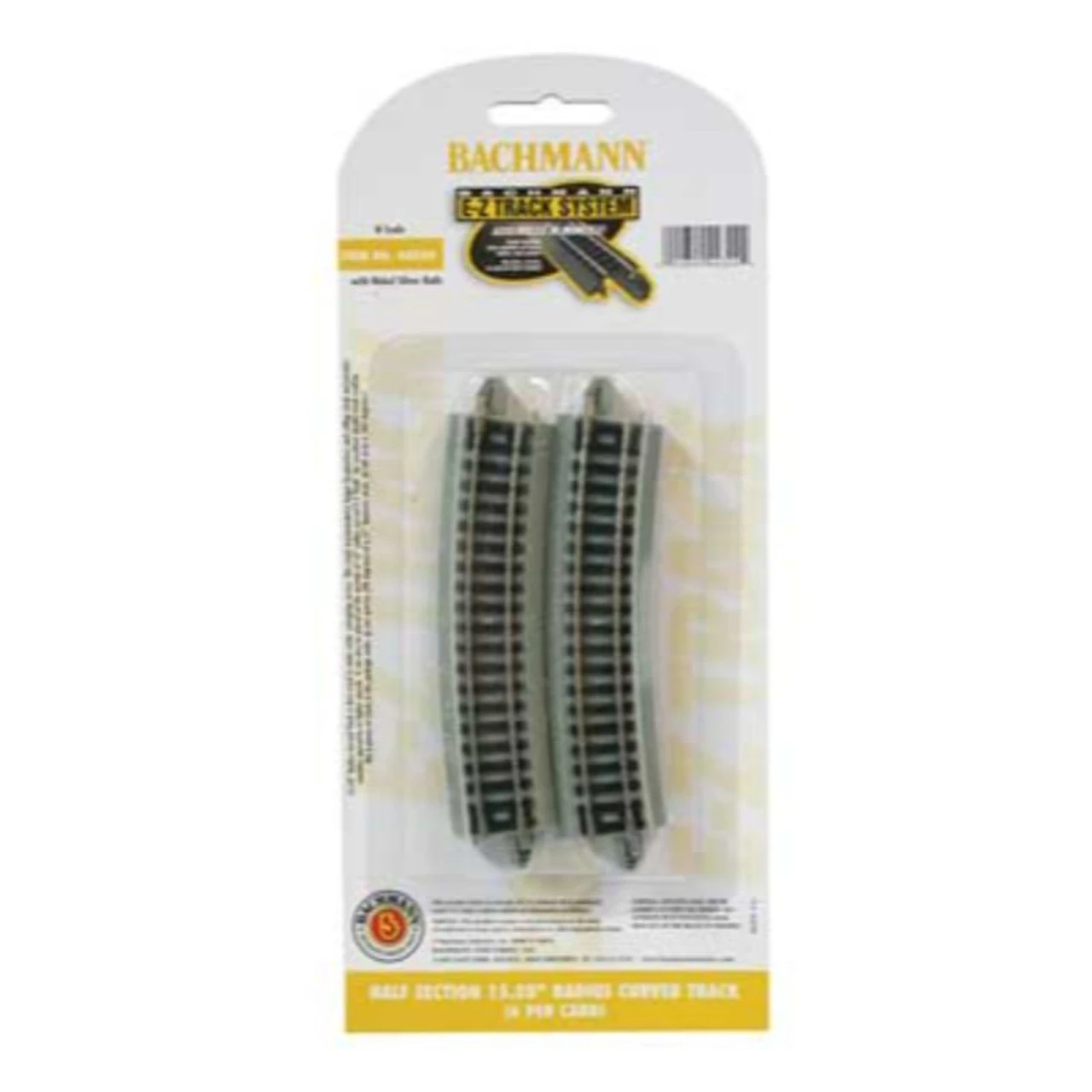 Bachmann 44824 - EZ Track 15-1/2" Radius 1/2 Curve 6pc - N Scale 3 Bachmann 44824 - EZ Track 15-1/2" Radius 1/2 Curve 6pc - N Scale