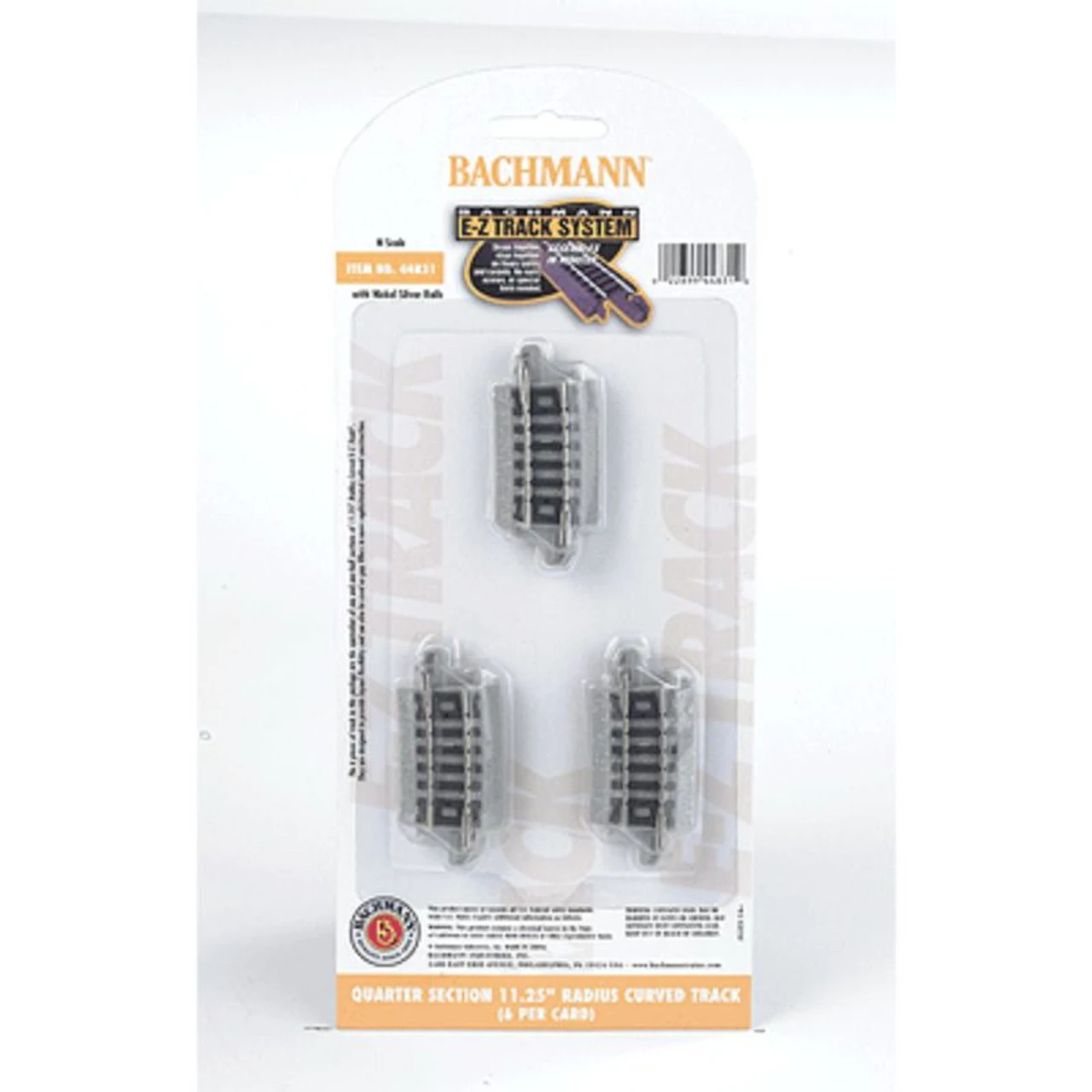 Bachmann 44831 - EZ Track 11-1/4" Radius 1/4 Curve - N Scale 3 Bachmann 44831 - EZ Track 11-1/4" Radius 1/4 Curve - N Scale