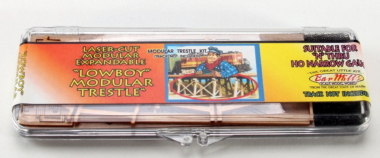 Bar Mills #304 - Lowboy Modular Trestle Laser-Cut Wood Kit - N Scale 3 Bar Mills #304 - Lowboy Modular Trestle Laser-Cut Wood Kit - N Scale