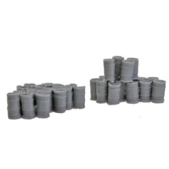 Bar Mills 1002 - Assorted 55 Gallon Drums Unpainted - N Scale