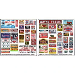 Blair Line 035 - Printed Advertising Signs -- Vintage Feed & Seed Signs - N Scale Kit