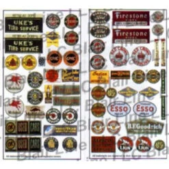 Blair Line 041 - Storefront & Advertising Signs -- Oil & Automotive - N Scale Kit