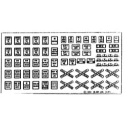 Blair Line 042 - Highway Signs -- Vintage Regulatory 1930s-1950s (black, White) - N Scale Kit