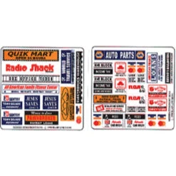 Blair Line 050 - Storefront & Advertising Signs -- Modern Storefront 1975-1990s - N Scale Kit