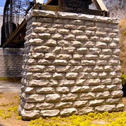 Chooch #9831- Cut Stone Rectangular Bridge Pier (2) - N Scale