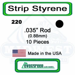 Evergreen 220 - Styrene Rod 0.035"