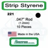 Evergreen 221 - Styrene Rod 0.047"