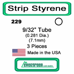 Evergreen 229 - Styrene Tube 9/32 Inch