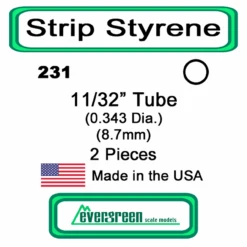 Evergreen 231 - Styrene Tube 11/32 Inch