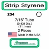 Evergreen 234 - Styrene Tube 7/16 Inch