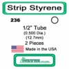 Evergreen 236 - Styrene Tube 1/2 Inch 2 Evergreen 236 - Styrene Tube 1/2 Inch -Vallejo Sales Store evg236 35624.1671411065