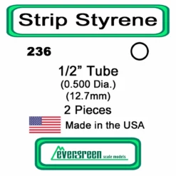 Evergreen 236 - Styrene Tube 1/2 Inch