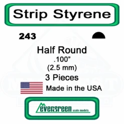 Evergreen 243 - Half Round .100"