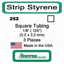 Evergreen 252 - Square Tubing 1/8" (.125)