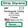 Evergreen 257 - Rectangular Tubing .125 X .250" -Vallejo Sales Store evg257 41934.1671411067