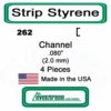 Evergreen 262 - Styrene Channel .080" -Vallejo Sales Store evg262 24212.1671411067