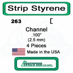 Evergreen 263 - Styrene Channel .100"