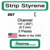Evergreen 267 - Styrene Channel .250" 2 Evergreen 267 - Styrene Channel .250" -Vallejo Sales Store evg267 07971.1671411068