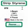 Evergreen 272 - Styrene I-Beam .080 -Vallejo Sales Store evg272 86086.1671411069