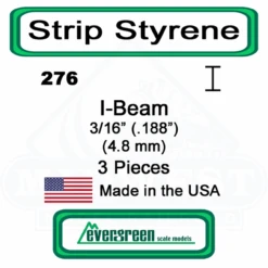 Evergreen 276 - Styrene I-Beam .188"