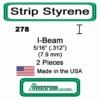Evergreen 278 - Styrene I-Beam .312" 1 Evergreen 278 - Styrene I-Beam .312" -Vallejo Sales Store evg278 20473.1671411069
