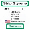 Evergreen 284 - Styrene H-Columns (Wide Flange Beams) .125" -Vallejo Sales Store evg284 32658.1671411070