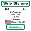 Evergreen 286 - Styrene H-Columns (Wide Flange Beams) .188" 2 Evergreen 286 - Styrene H-Columns (Wide Flange Beams) .188" -Vallejo Sales Store evg286 42166.1671411070