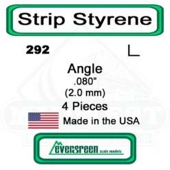 Evergreen 292 - Styrene Angle .080"