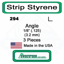 Evergreen 294 - Styrene Angle .125"