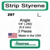 Evergreen 297 - Styrene Angle .250" -Vallejo Sales Store evg297 83181.1671411071