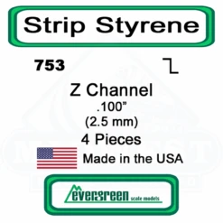 Evergreen 753 - Styrene Z Channel .100"