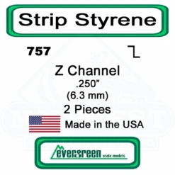 Evergreen 757 - Styrene Z Channel .250"