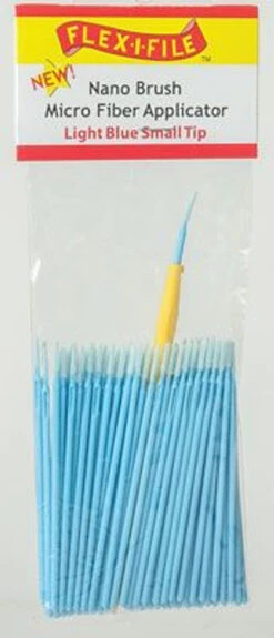 Flex-i-File N935003B - Nano Brush Bulk Pack - Short Tip (light Blue) Pkg(100)
