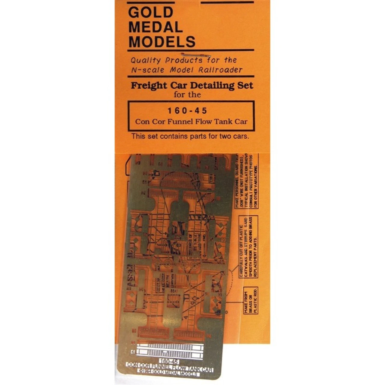 Gold Medal Models 160-45 - Detailing Set For Con-Cor Funnel Flow Tank Cars (parts For Two Cars) 3 Gold Medal Models 160-45 - Detailing Set For Con-Cor Funnel Flow Tank Cars (parts For Two Cars)