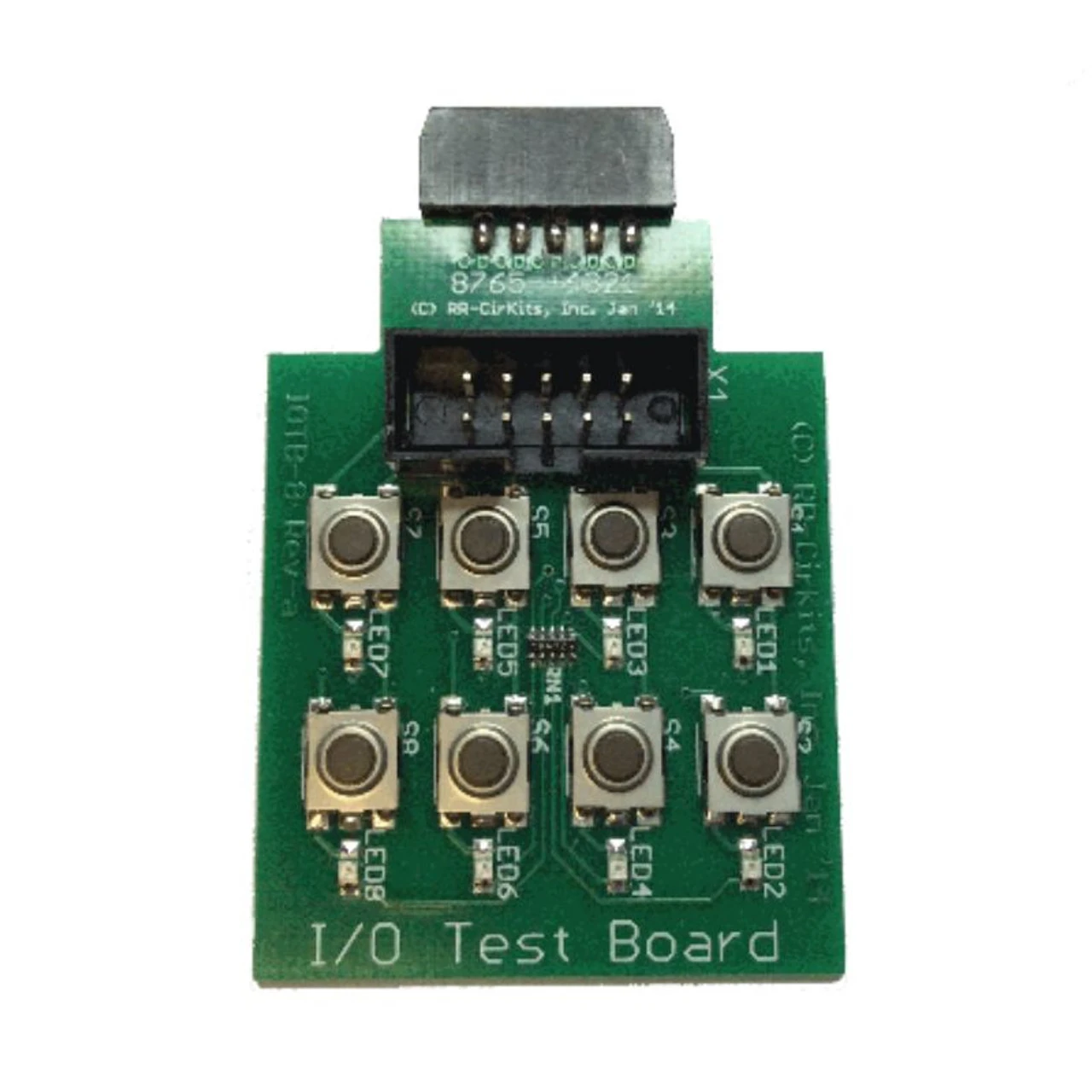 RR-CirKits, Inc IO-Test - 8 Line I/O Port Test Board - Multi Scale 3 RR-CirKits, Inc IO-Test - 8 Line I/O Port Test Board - Multi Scale