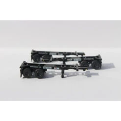 Jacksonville Terminal Co 122005 - 20' Container Chassis (3-pack) TransAmerica - N Scale