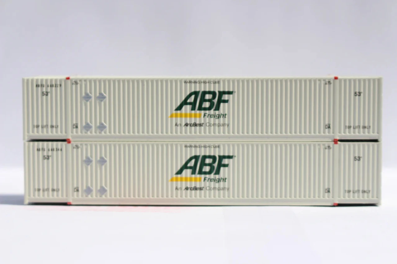Jacksonville Terminal Co 537028 - 53' High Cube Container (2) (MAGNETIC CONNECTION) ABF - N Scale 3 Jacksonville Terminal Co 537028 - 53' High Cube Container (2) (MAGNETIC CONNECTION) ABF - N Scale
