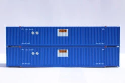 Jacksonville Terminal Co 537105 - 53' High Cube Container (2) (MAGNETIC CONNECTION) YRC Freight (YRCU) - N Scale