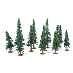 JTT 92037 - Evergreen Trees 3"-5", 12pcs - HO Scale