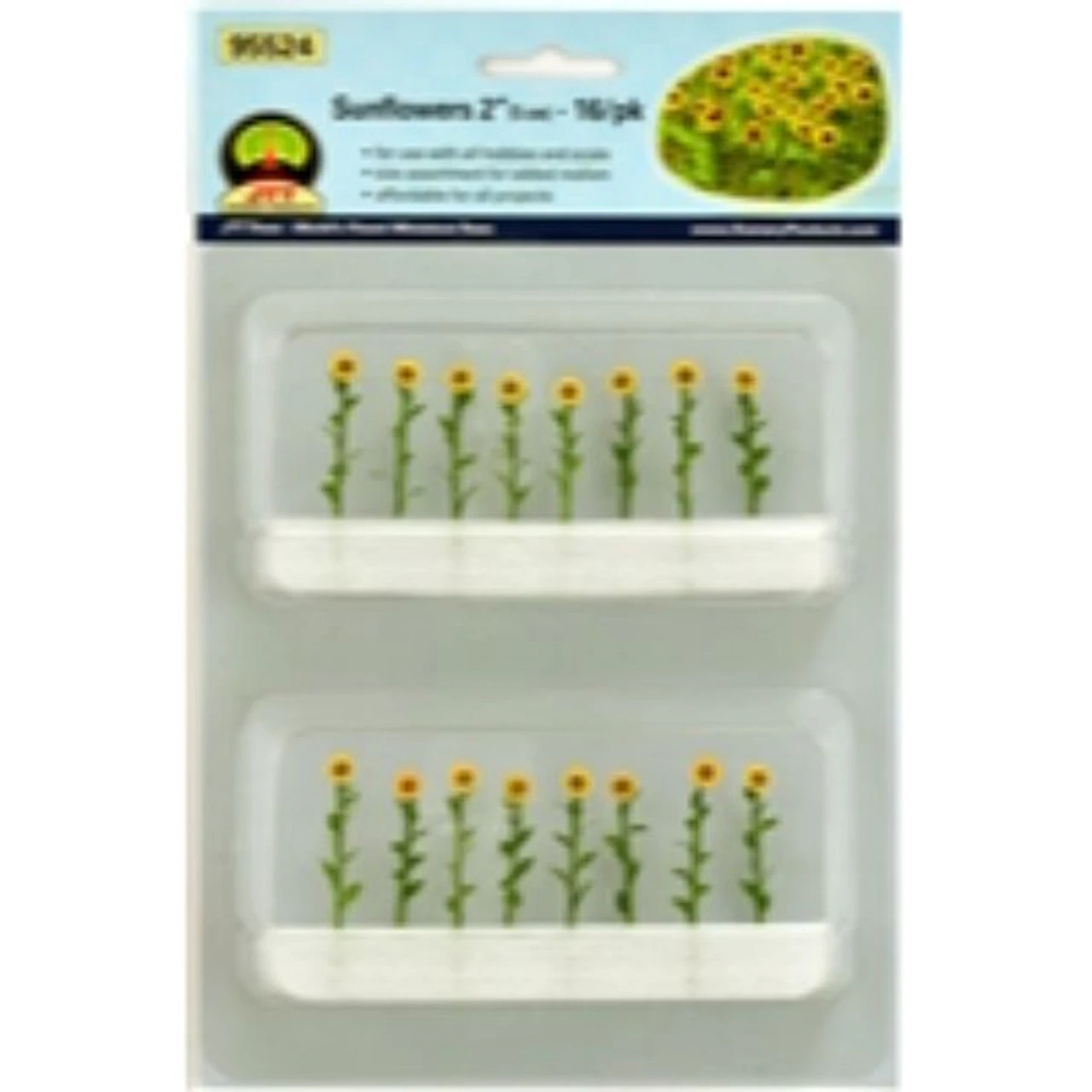 JTT 95524 - Sunflowers: 16/pk 2" - HO Scale 3 JTT 95524 - Sunflowers: 16/pk 2" - HO Scale