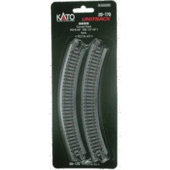 Kato 20-170 - 216mm (8 9/16") Radius 45º Curve Track [4 Pcs] - N Scale