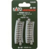 Kato 20-101 - 249mm (9 3/4") Radius 15º Curve Track [4 Pcs] - N Scale -Vallejo Sales Store kato 20 101 65027.1681708809