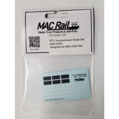 MACRail 834D - PTC Numberboard Decal Set - HO Scale