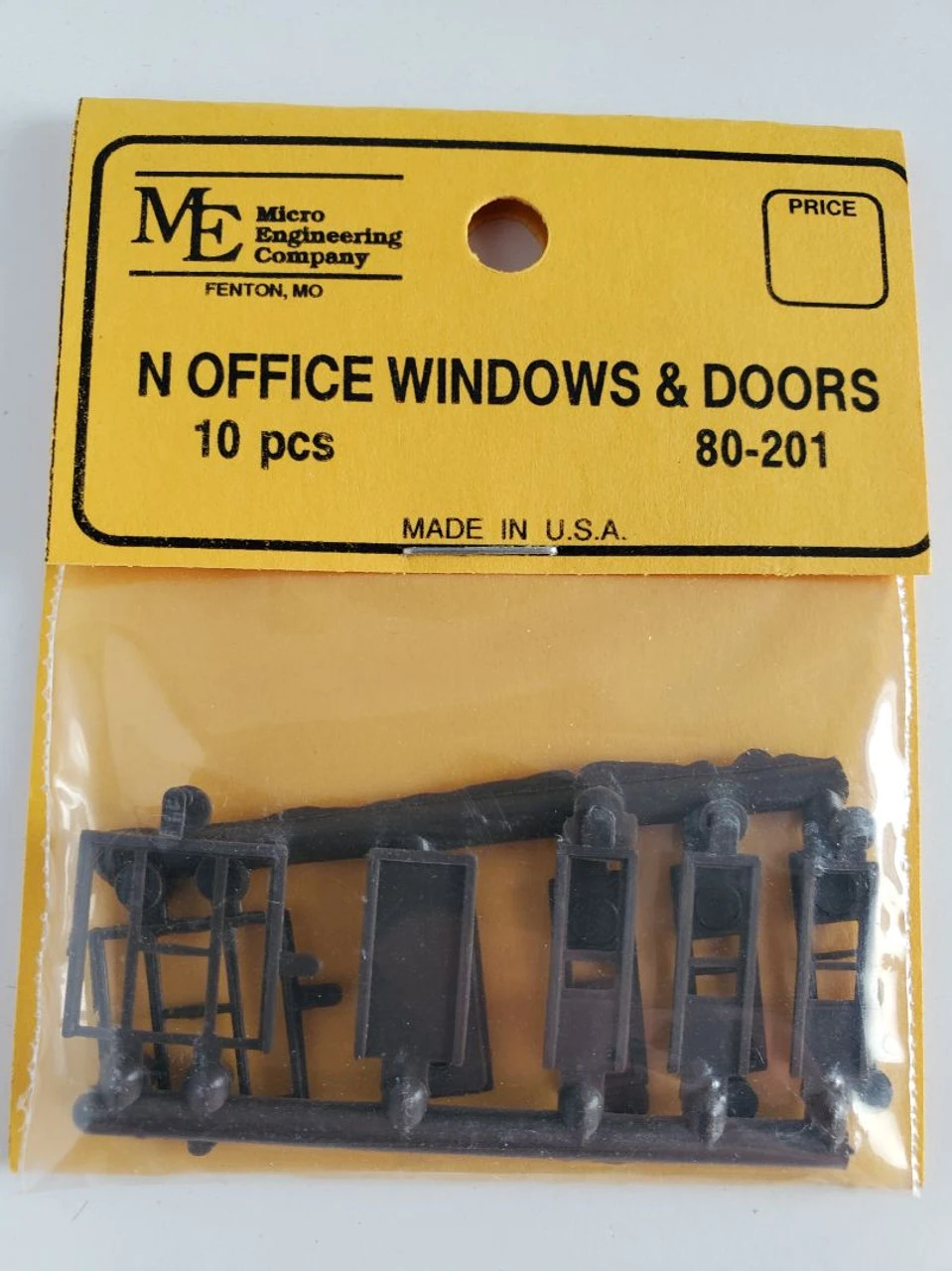 Micro Engineering 80-201 - Office Windows & Doors 10pcs - N Scale 3 Micro Engineering 80-201 - Office Windows & Doors 10pcs - N Scale