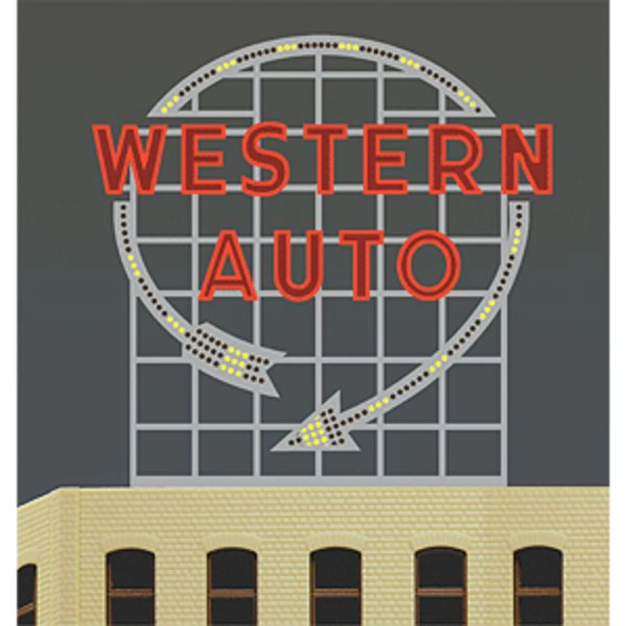 Miller Engineering 2481 - Western Auto Animated Neon Billboard - Multi Scale 3 Miller Engineering 2481 - Western Auto Animated Neon Billboard - Multi Scale